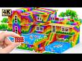 Rescue Abandoned Hamsters Building House Hamster And Fish Pond For Goldfish With Magnetic Bricks