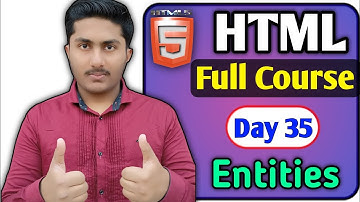 Html Entities In HTML 5 Tutorial In Hindi | Entities and Symbols in html