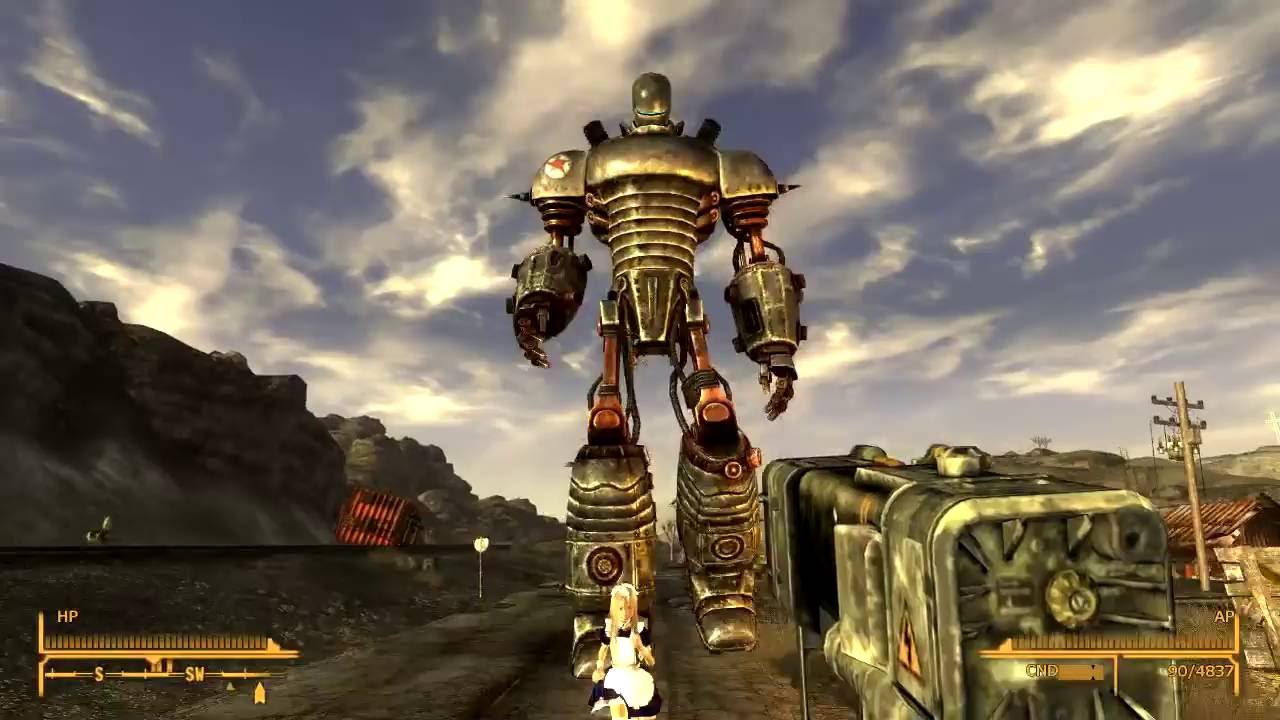 Fallout New Vegas 巨大ロボット リバティ プライム先生のデスクロー退治 Youtube