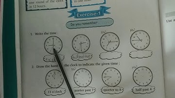 #Std-3#Maths#Chapter-15 Time#Exercise-1