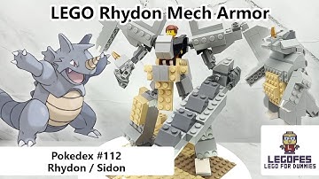 LEGO POKEMON MECH - Pokedex 112 Rhydon (Tutorial Build & Armor Robot Mode)