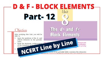 d and f block elements class 12 | Potassium dichromate | K2Cr2O7 | Part 12