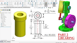 Wobbler Steam Engine in SolidWorks Part 2.BEARING