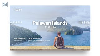 Web UI Design with a Parallax Slider | Adobe XD