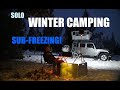 Winter car camping adventure  solo camping in snow and sub freezing temps