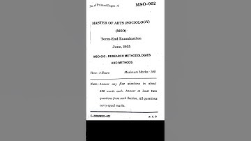 IGNOU MSO 002 Question | June 2025 | 8 Questions from Playlist #mso002 #ignoumso002 #ignousociology