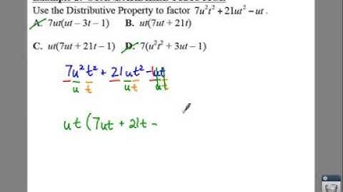 Algebra I: Lesson 8.5: Example 2 - More Using the Distributive Property