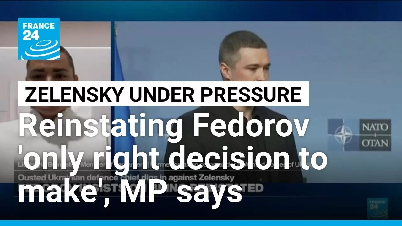 Reinstating Fedorov 'only right decision Zelensky can make', MP says • FRANCE 24 English