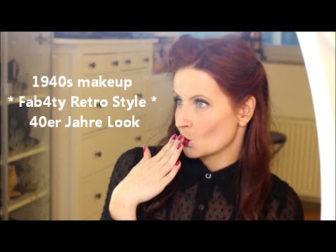 1940s Makeup Fab4ty Retro Style 40er Jahre Look Melo Flori In Deutsch Und Hd Youtube