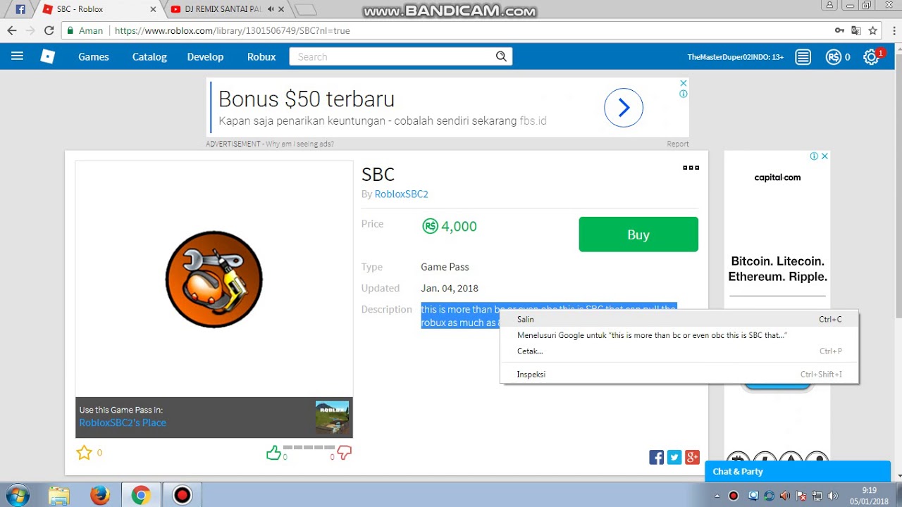 Wooooow New Sbc More Than Bc Tbc Obc Every Day Its 80 Robux Roblox Youtube - roblox bc tbc and obc logo roblox