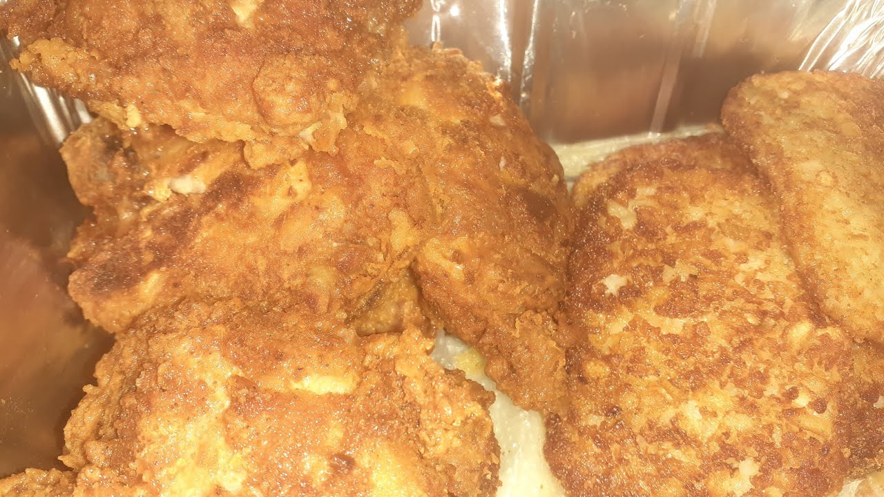 Cooking Spicy Mustard Fried Chicken Thighs & Hash Browns YouTube