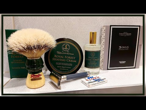💈🌲 Taylor of Old Bond Street Royal Forest Shaving Cream and Aftershave,  Edwin Jagger 3one6 🌲💈 - YouTube