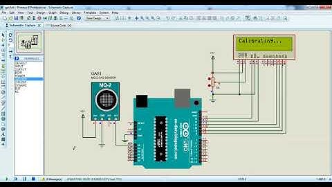 MQ 2 Gas Sensor with Arduino and LCD Proteus Simulation