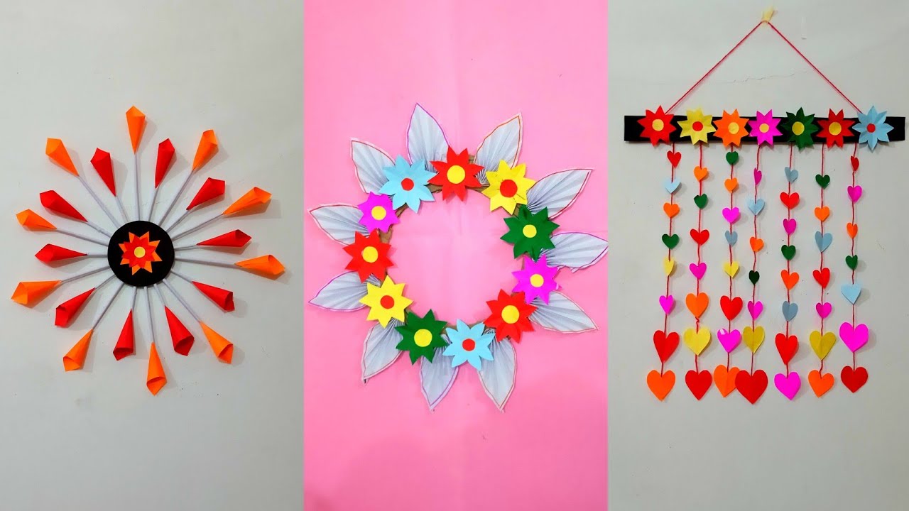 3 Wall Hanging Craft Ideas How to make Wall Hanging Paper Craft