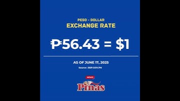 Philippine Peso Exchange Rates: JUNE 17, 2025