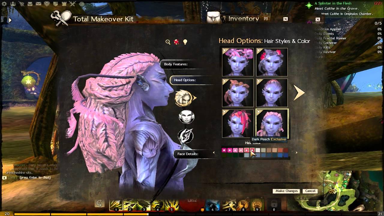 GW2 Sylvari Exclusive Hairstyles/Faces/New Colors YouTube