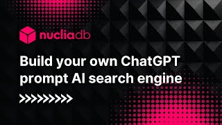 Build your own ChatGPT prompt AI search engine, with NucliaDB! (notebook in the description!)