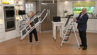 Simple Step Ladder w/ Padded Rails and Caddy on QVC For More Information or to Buy: http://www.qvc.com/.product.V34756.html This previously recorded video may not represent current