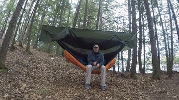 My Hammock Setup.  Warbonnet Thunderfly, Hammock Gear Hammock, Topquilt, and Underquilt
