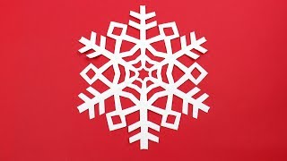 Paper SNOWFLAKE tutorial - Christmas DIY. How to make a simple paper snowflake