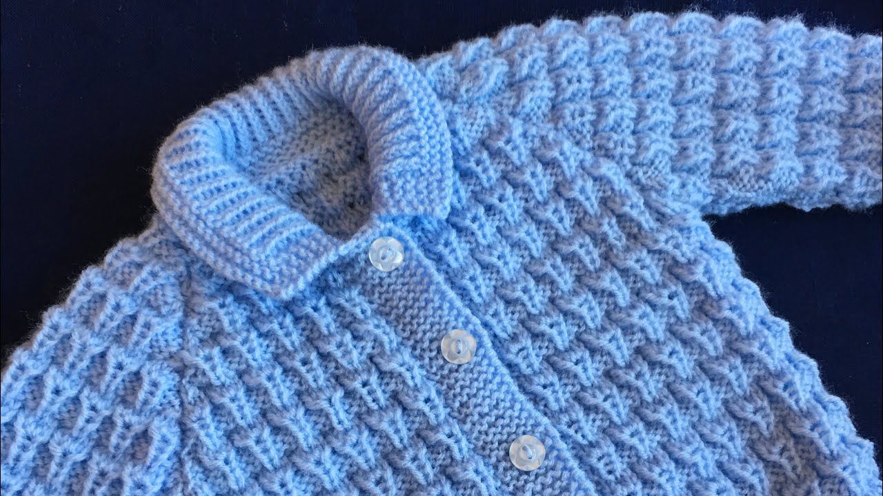 Hand knitted cardigan (sweater) size adjustment up to ages 3 -4 year old
