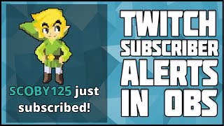 Add Twitch Subs Alerts to OBS! Twitch Sub alerts OBS! Streamlabs tutorial!