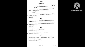 Msc Physics 3rd semester previous year question paper Vikram University Ujjain 