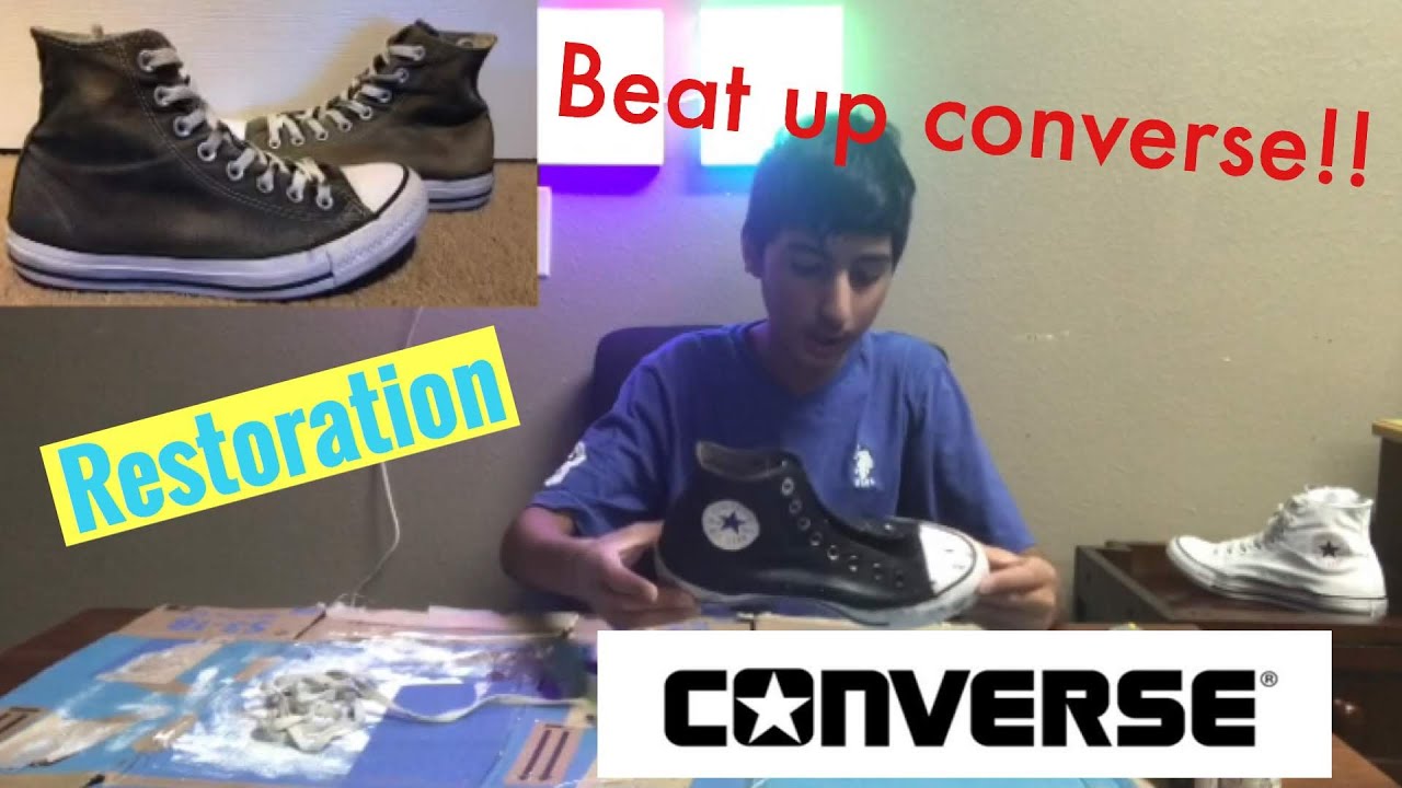 Restoration On Converse Chuck Taylor High - YouTube