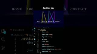 Spotlight Nav 📌 #coding #webdesign #programming #code #spotlight #shorts #youtube #javascript