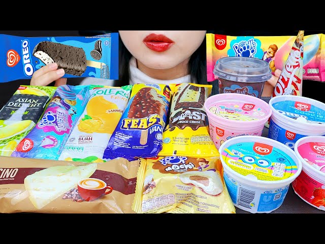 ASMR ICE CREAM WALL'S 🍧 PADDLE POP, FEAST, MOCHI ICE CREAM, OREO, BANANA RACE, PADDLE POP RAINBOW 🍧