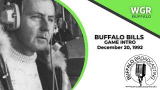 WGR-AM, Buffalo Bills Network Broadcast Intro, December 20, 1992. Vs. New Orleans Saints