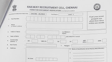 chennai zone me document verification ke time ise type ka form diya ja raha dhyan se dekh lijiye