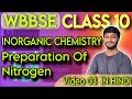 Preparation of Nitrogen | Chemical Reactions of Nitrogen | Class 10 WBBSE Physical Science
