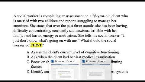 Answering "FIRST" questions on the ASWB exam