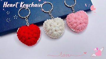 Crochet Heart Keychain ♥️| Easy Crochet Heart | Móc Móc Khoá Trái Tim