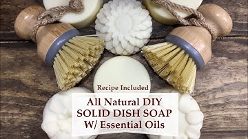 DIY All Natural DIY SOLID DISH SOAP Cold Process Recipe + pH & Lather test | Ellen Ruth Soap