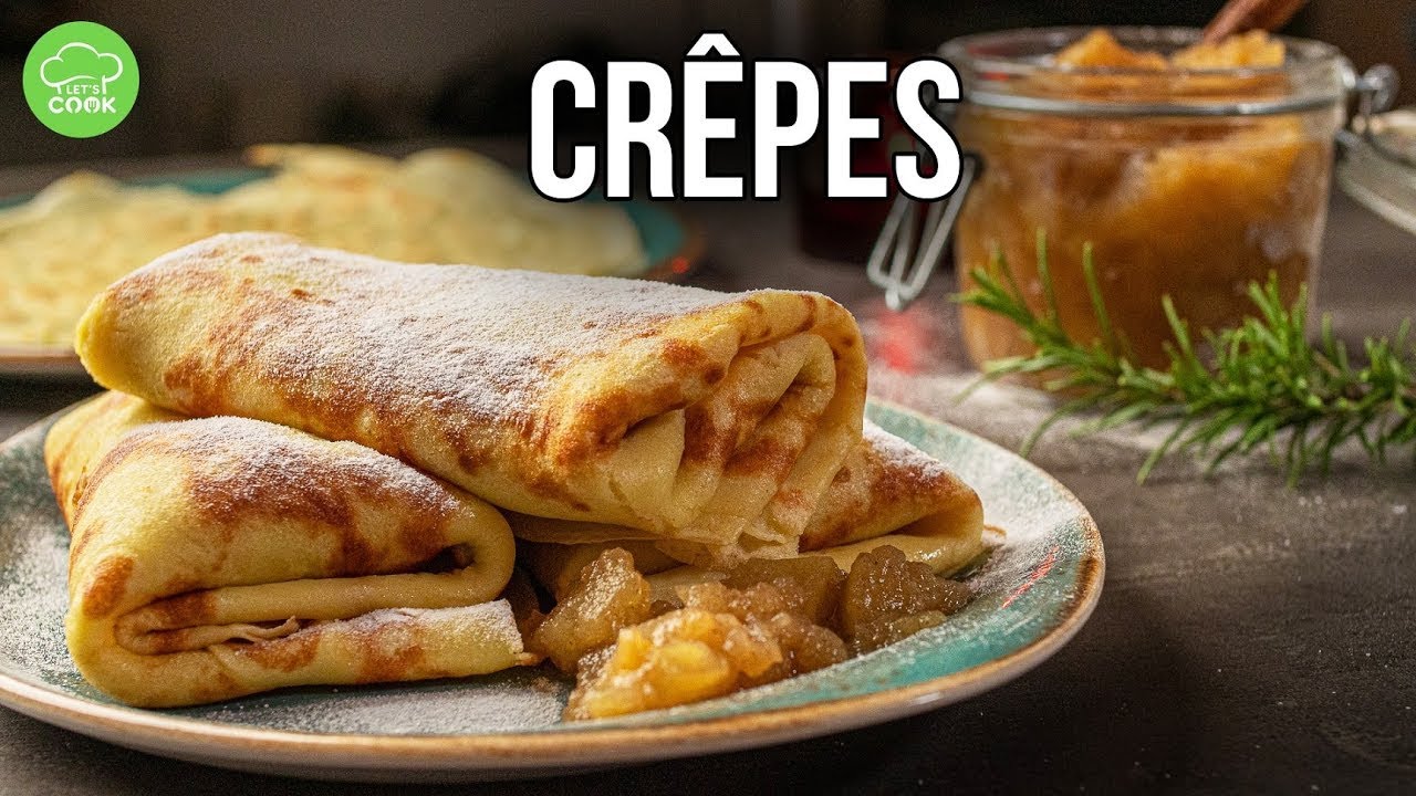 Weihnachtliche Crêpes mit Apfelkompott &amp; Zimt! - YouTube