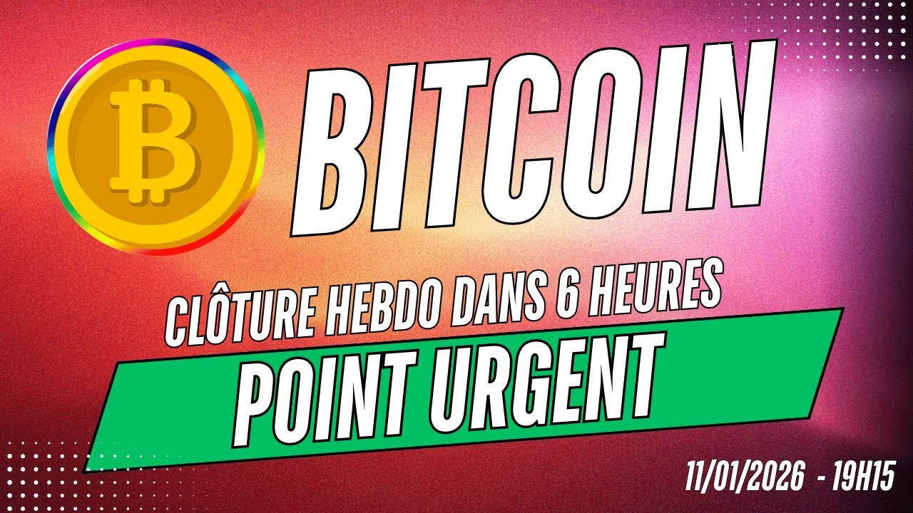 BITCOIN POINT URGENT 🚨CLÔTURE HEBDO DANS 6 HEURES ✅ ANALYSE DE MARCHÉ  CRYPTO