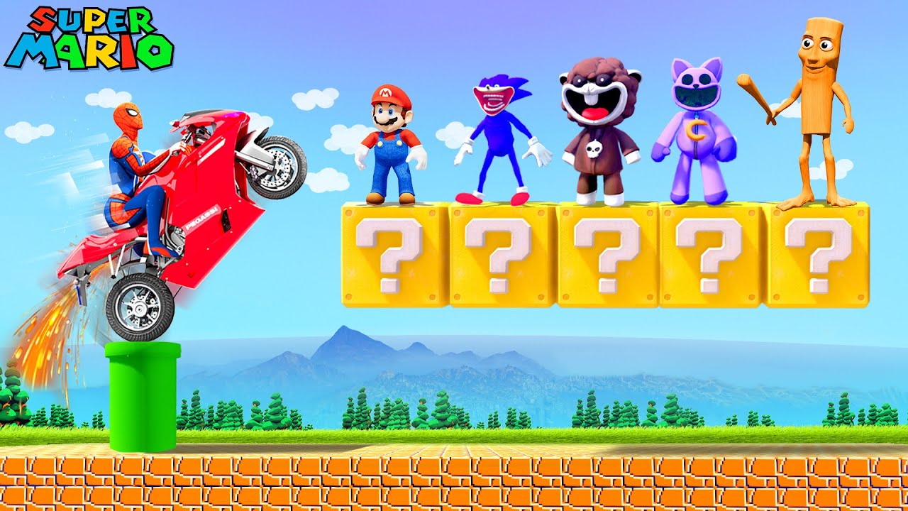 Spider Man vs Super Mario! There Are MORE Custom Flowers For All Characters?! | SM Gameplay