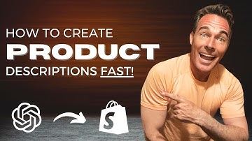 How To Write Product Descriptions FAST On Shopify Using Chat GPT
