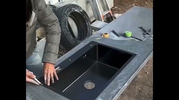 Hướng dẫn lắp đặt bồn rửa chén bát bán âm mặt đá