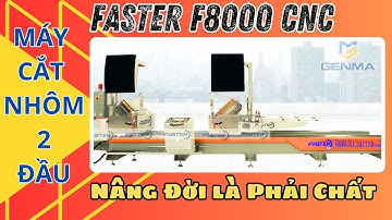 Máy cắt nhôm 2 đầu Faster F8000 CNC Lưỡi 550|Máy cắt nhôm cnc tự động thế hệ mới