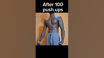 before and after 100 push ups result #motivation #pushups #result #workout #challenge