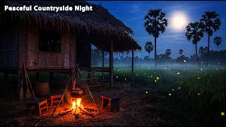 Sleep Better with Peaceful Countryside Piano & Cricket Sounds | 1 Hour screenshot 5