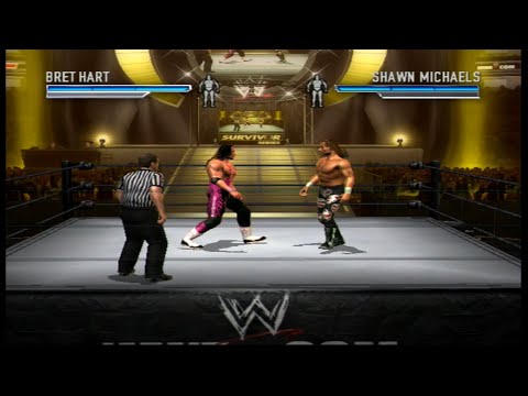 Bret Hart vs Shawn Michaels (Last Man Standing) - WWE Wrestlemania 21 (Xbox)