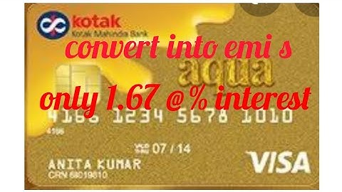 Convert kotak credit card transactions into emi s