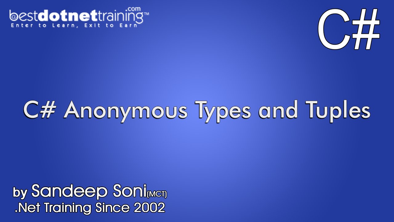C# tutorial for beginners - Anonymous Types and Tuples in C# - YouTube