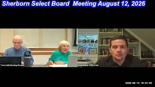 Sherborn Select Board Meeting August 12  2026