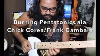 Video thumbnail of "Burning Pentatonics Ala Chick Corea/Frank Gambale - Excerpt from Charged Particles"