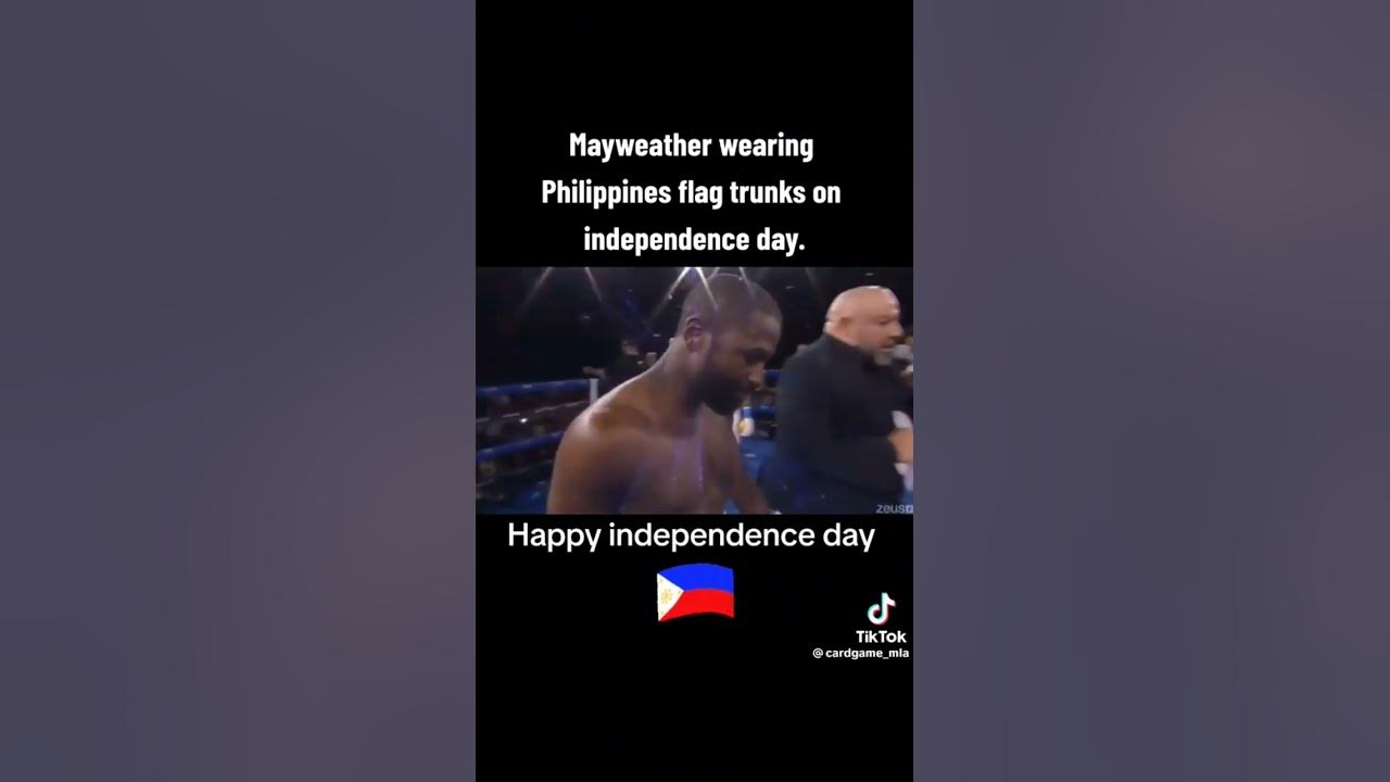 Mayweather wears Philippine flag-inspired boxing attire in latest